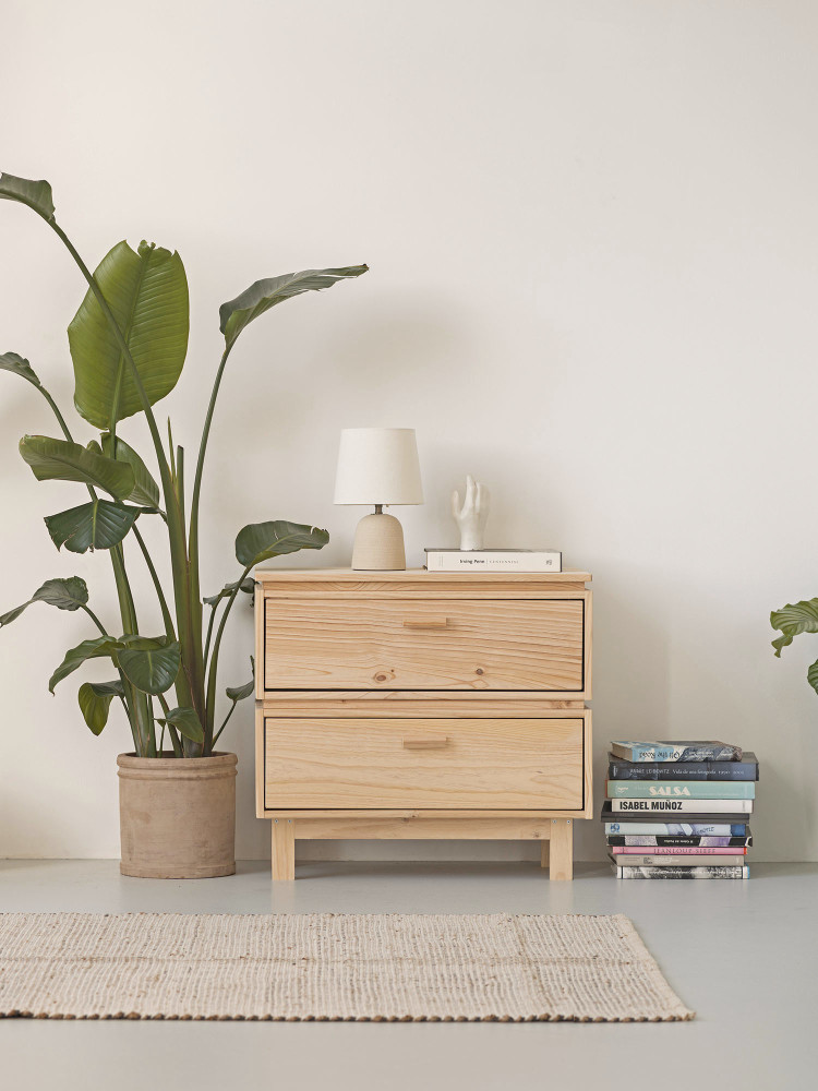 Cajonera de madera con 2 cajones 78x72 AIKA | LUFE 2