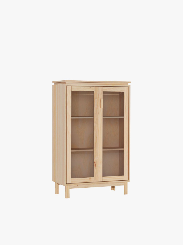 Vitrina expositora de cristal y madera 78x128 AIKA | LUFE