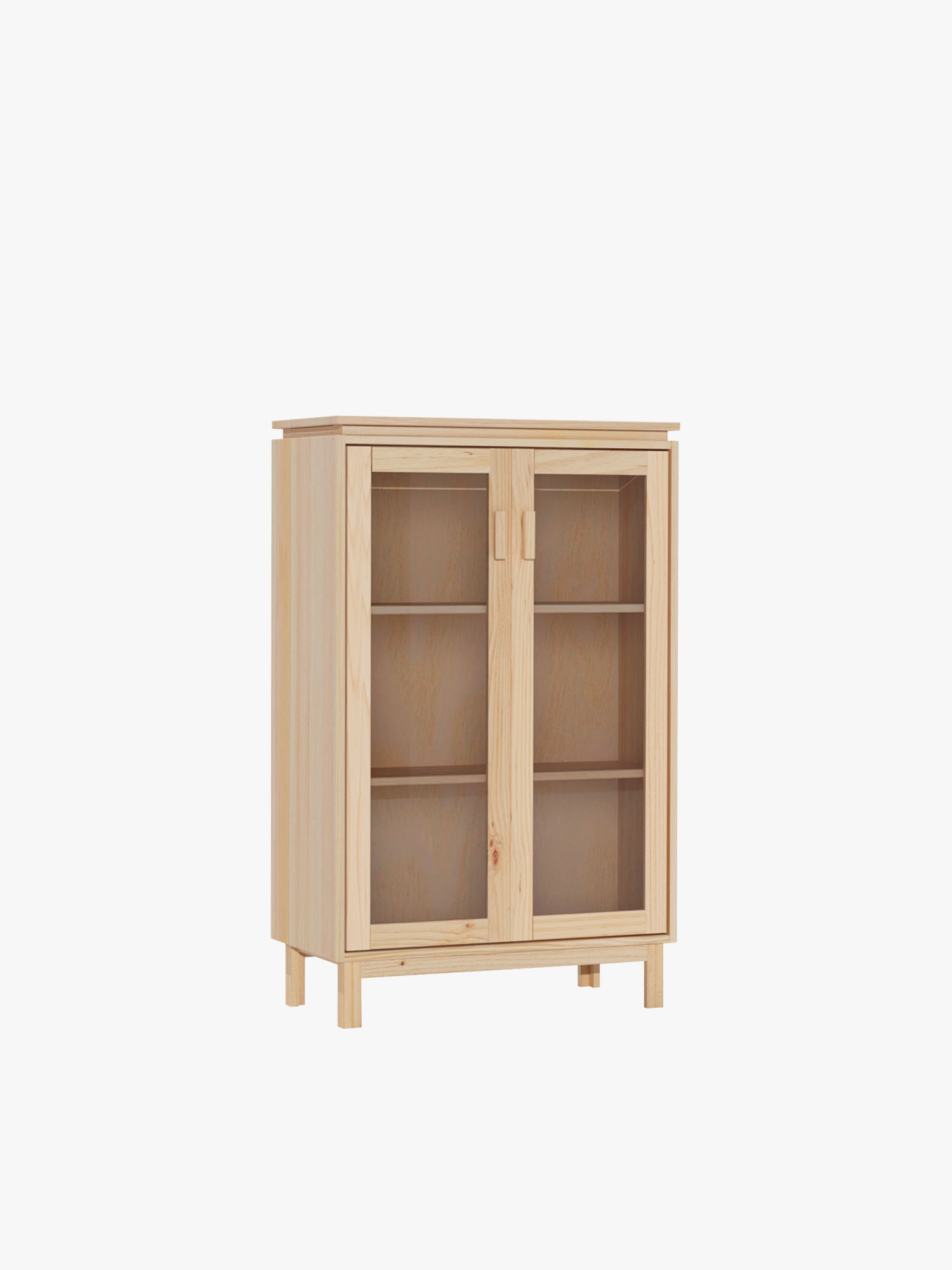 Vitrina expositora de cristal y madera 78x128 AIKA | LUFE