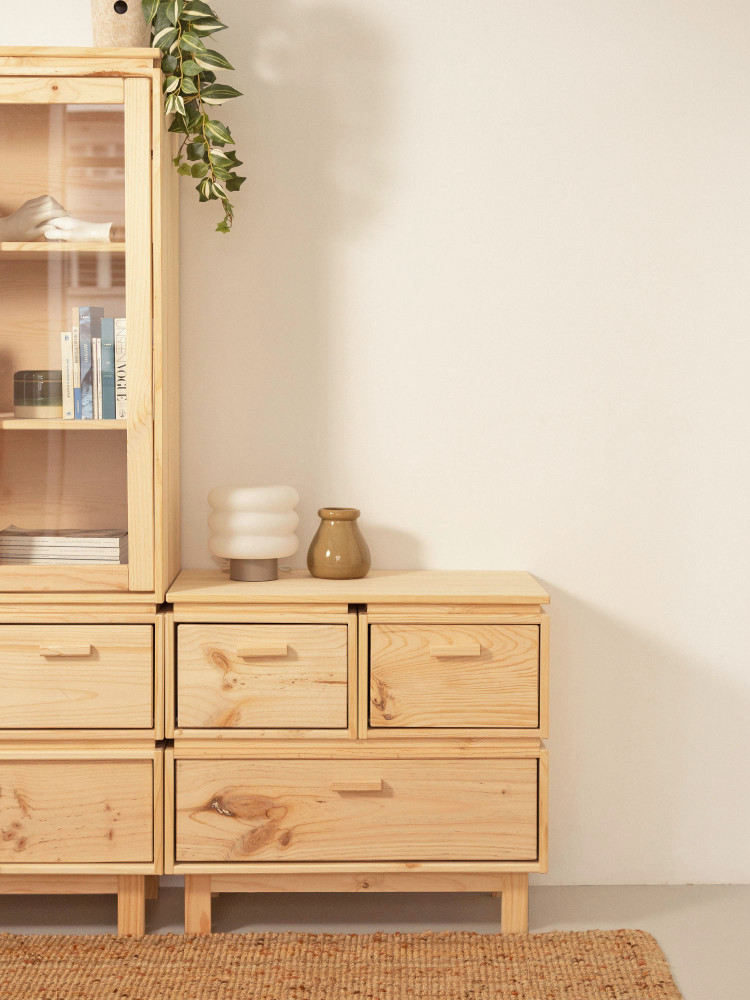 Cajonera de madera con 3 cajones 78x72 AIKA | LUFE 2