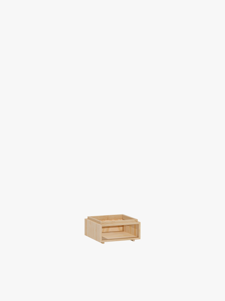 Módulo hueco de madera natural 39x20 | LUFE