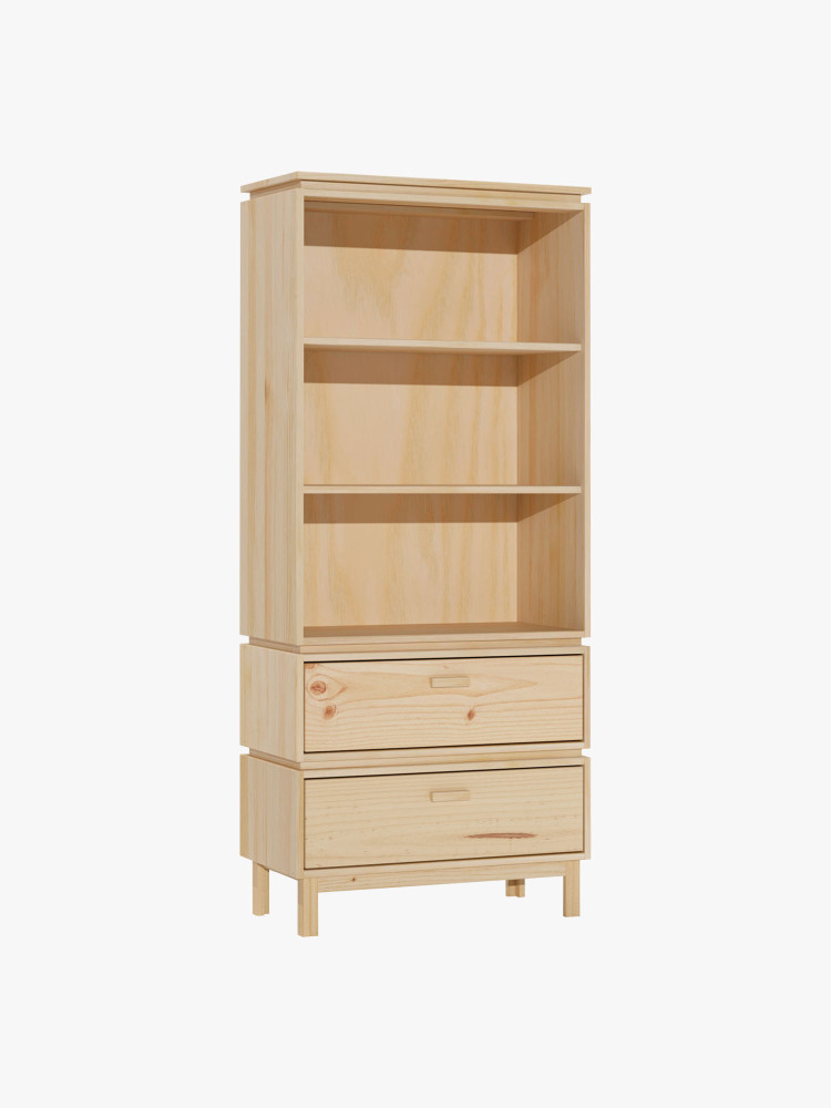Alacena de madera natural con cajones y patas | LUFE