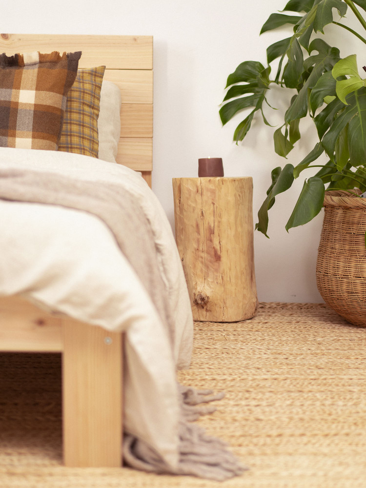 Tronco de madera natural con ruedas | LUFE 2