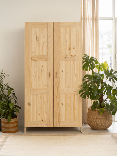 Armario ropero con colgador de madera NINAO | LUFE