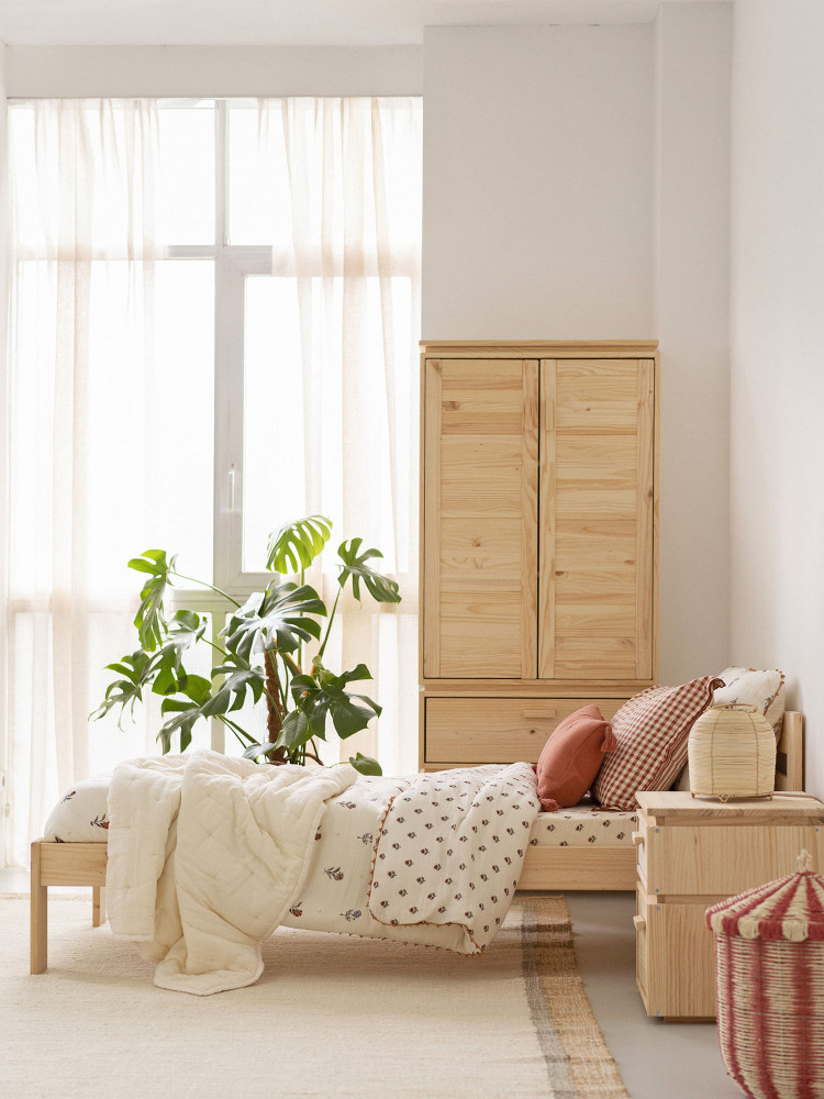 Cama LORE individual de 90 cm de madera | LUFE 2