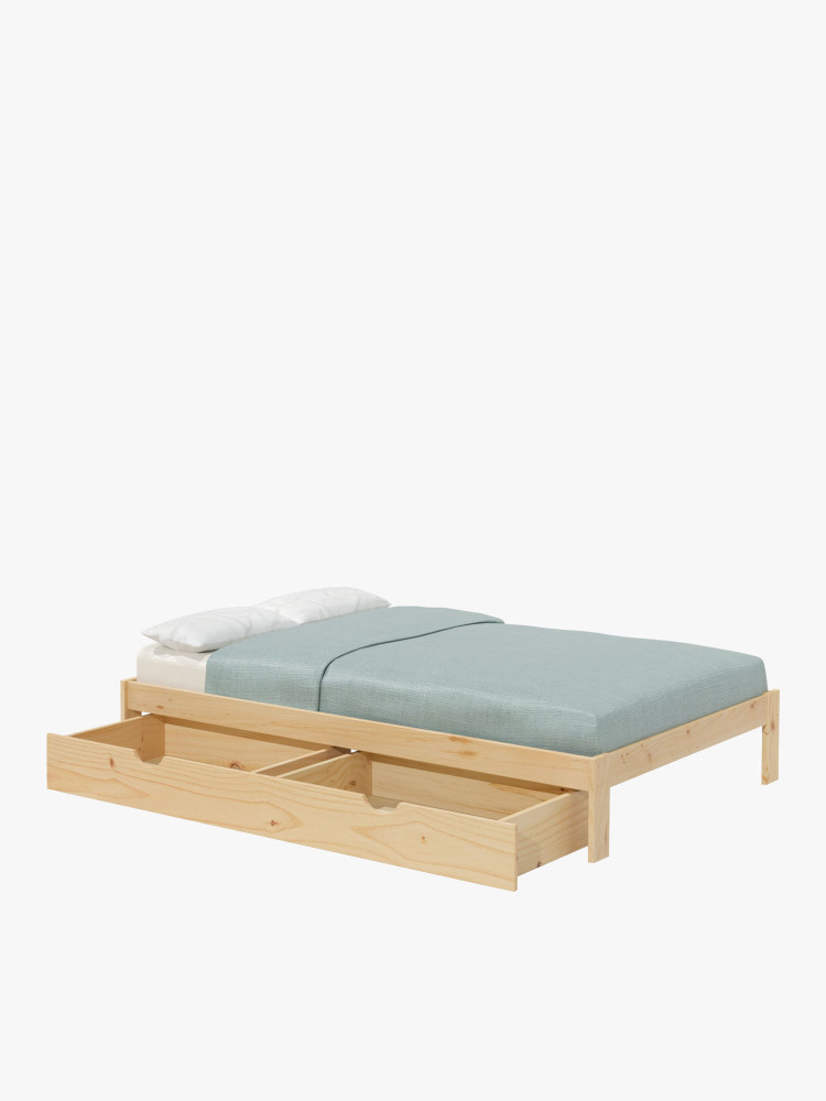 Cama doble BASO 135 cm con cajón | LUFE