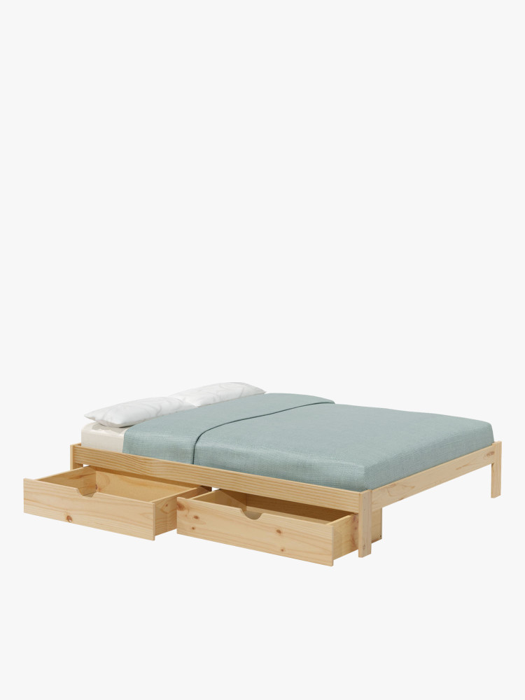 Cama doble BASO 180 cm con cajones | LUFE