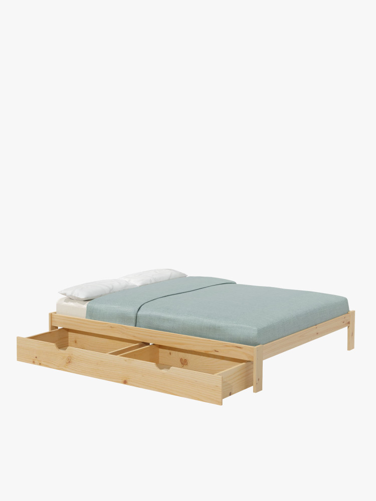 Cama doble BASO 180 cm con cajón | LUFE