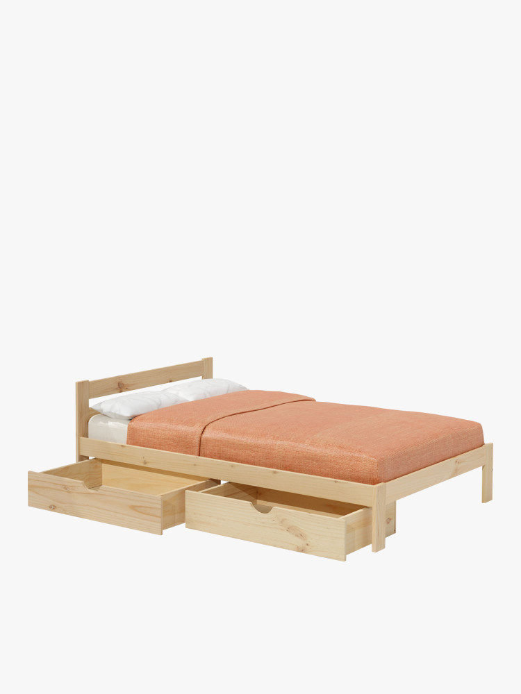 Cama doble LORE 140 cm con cajones | LUFE