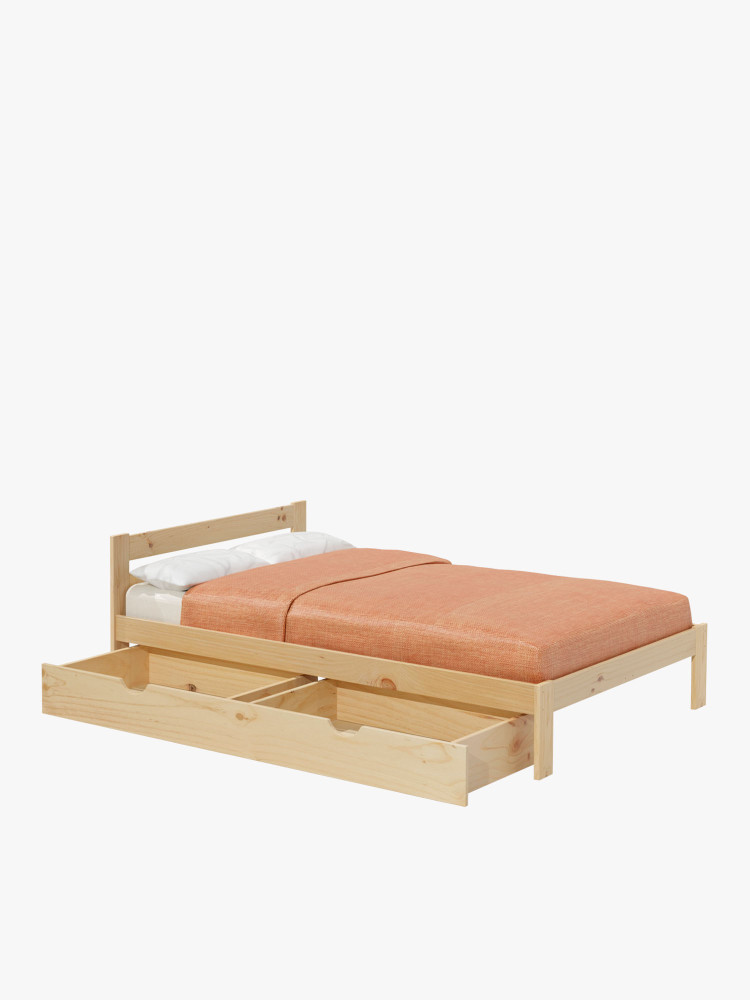 Cama doble LORE 140 cm con cajón | LUFE
