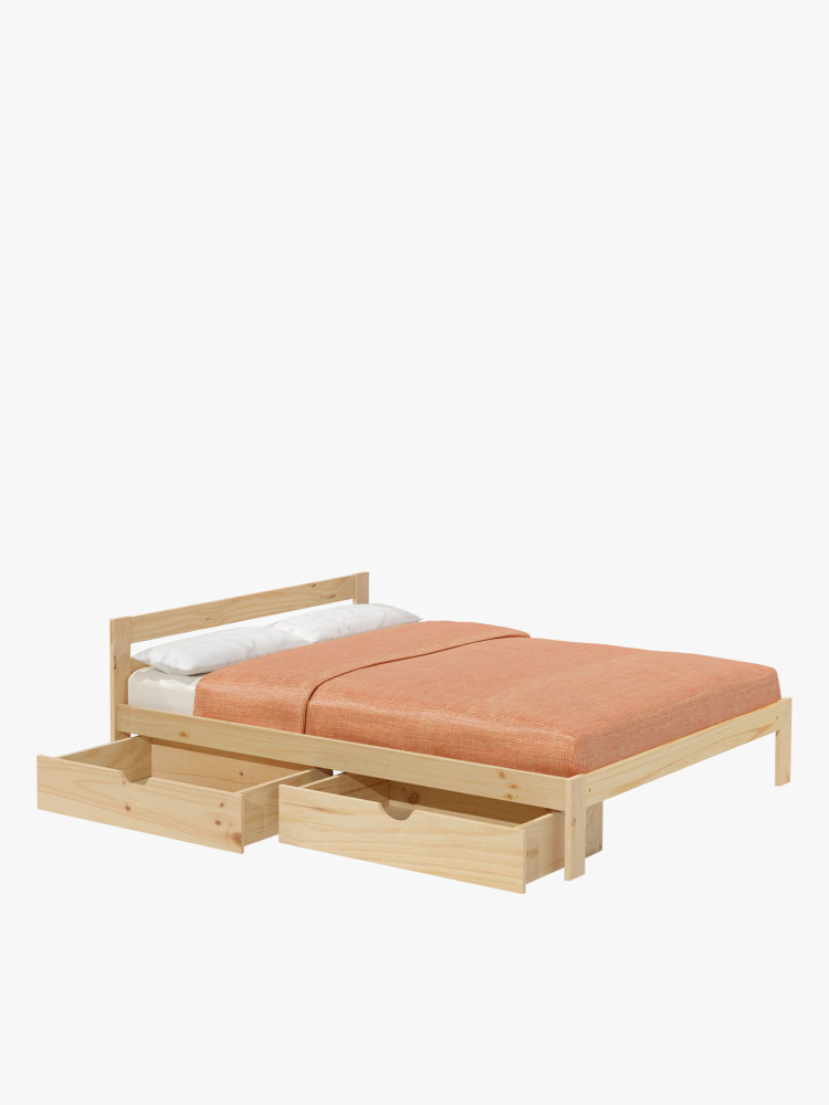 Cama doble LORE 180 cm con cajones | LUFE