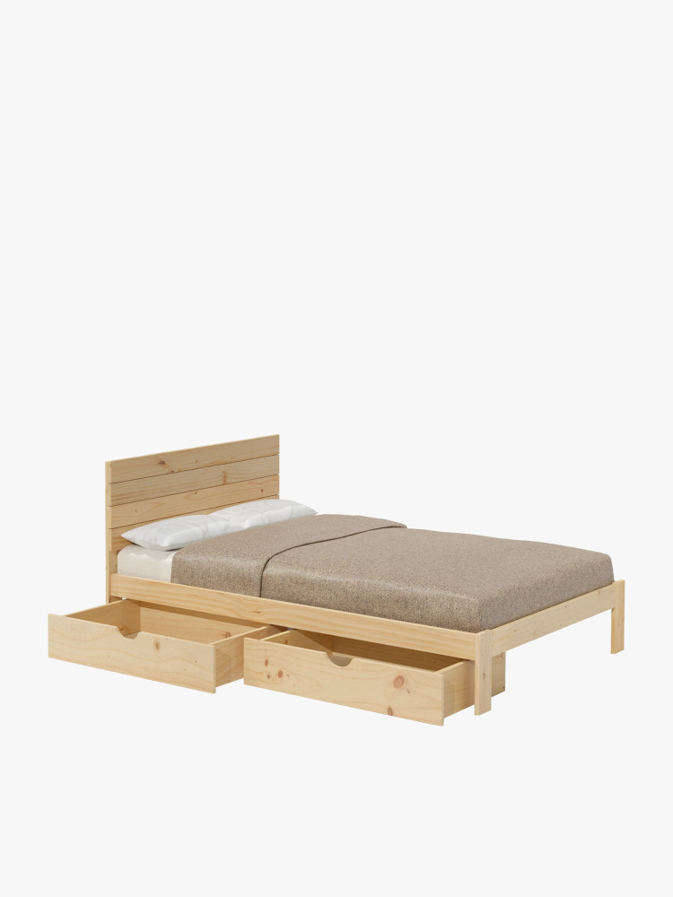 Cama doble TESTA 135 cm con cajones | LUFE
