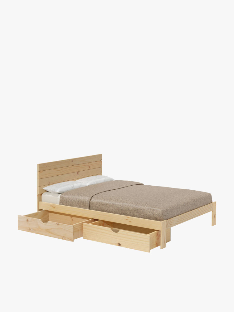 Cama doble TESTA 150 con cajones | LUFE