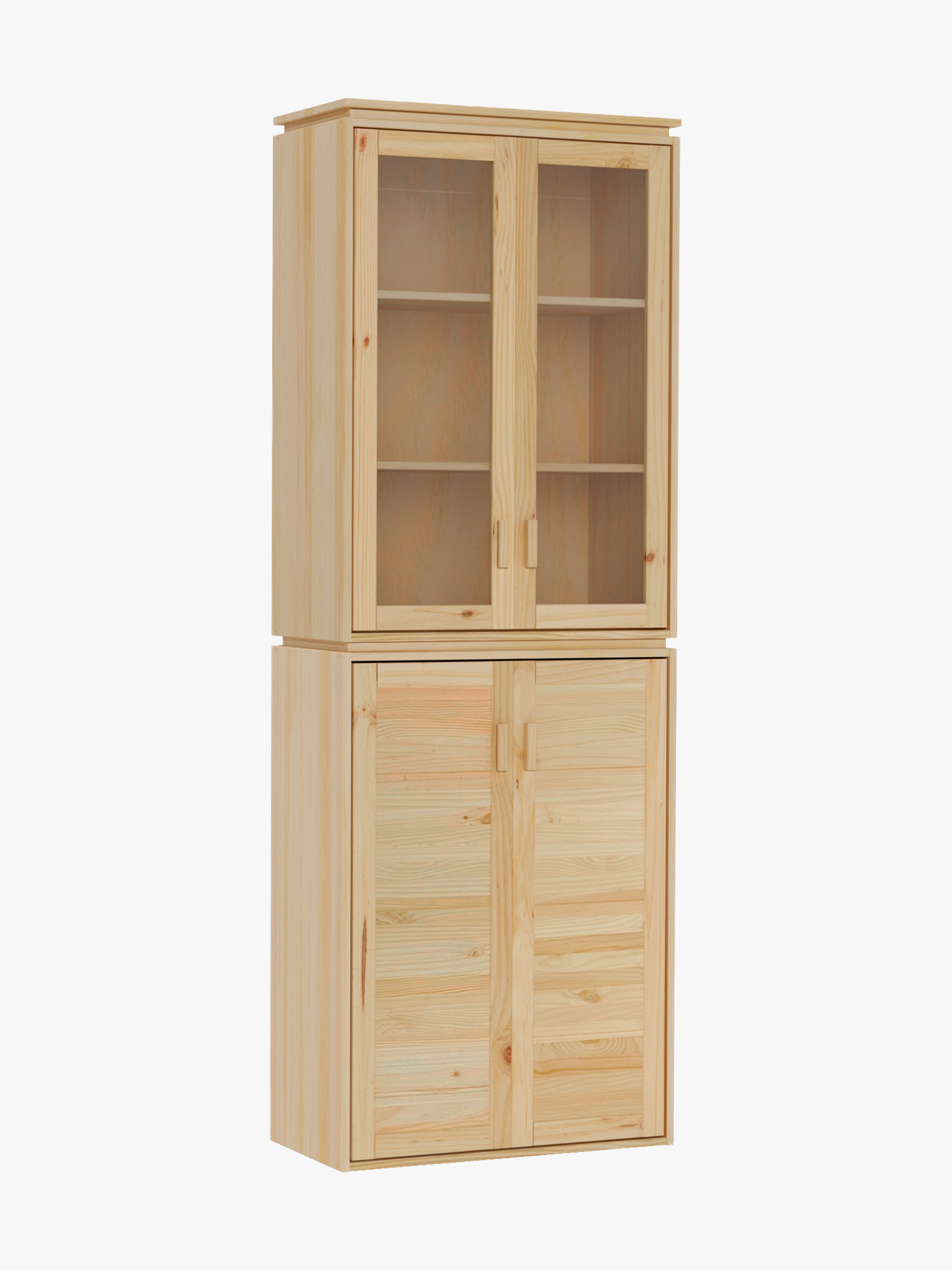 Vitrina alacena alta de madera natural | LUFE