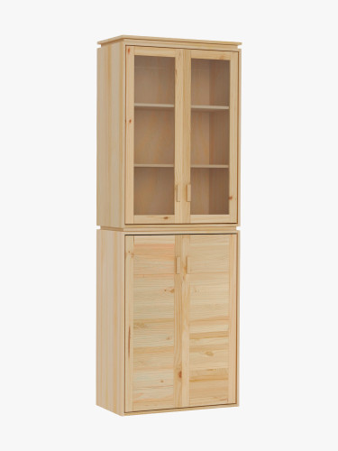 Vitrina alacena alta de madera natural | LUFE