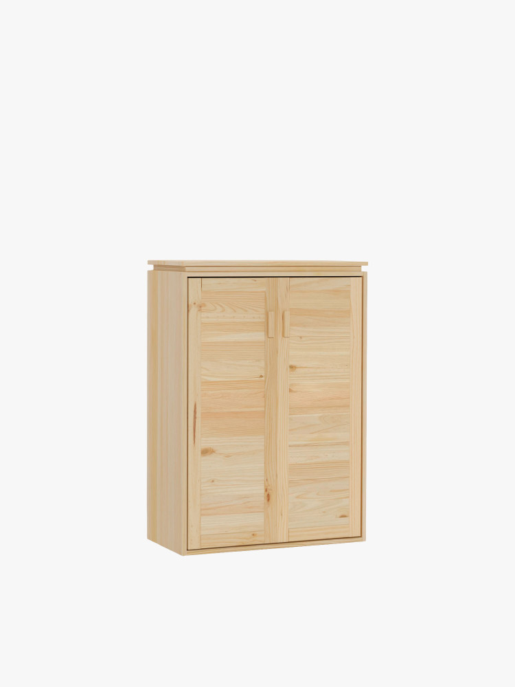 Armario aparador de madera natural con baldas | LUFE