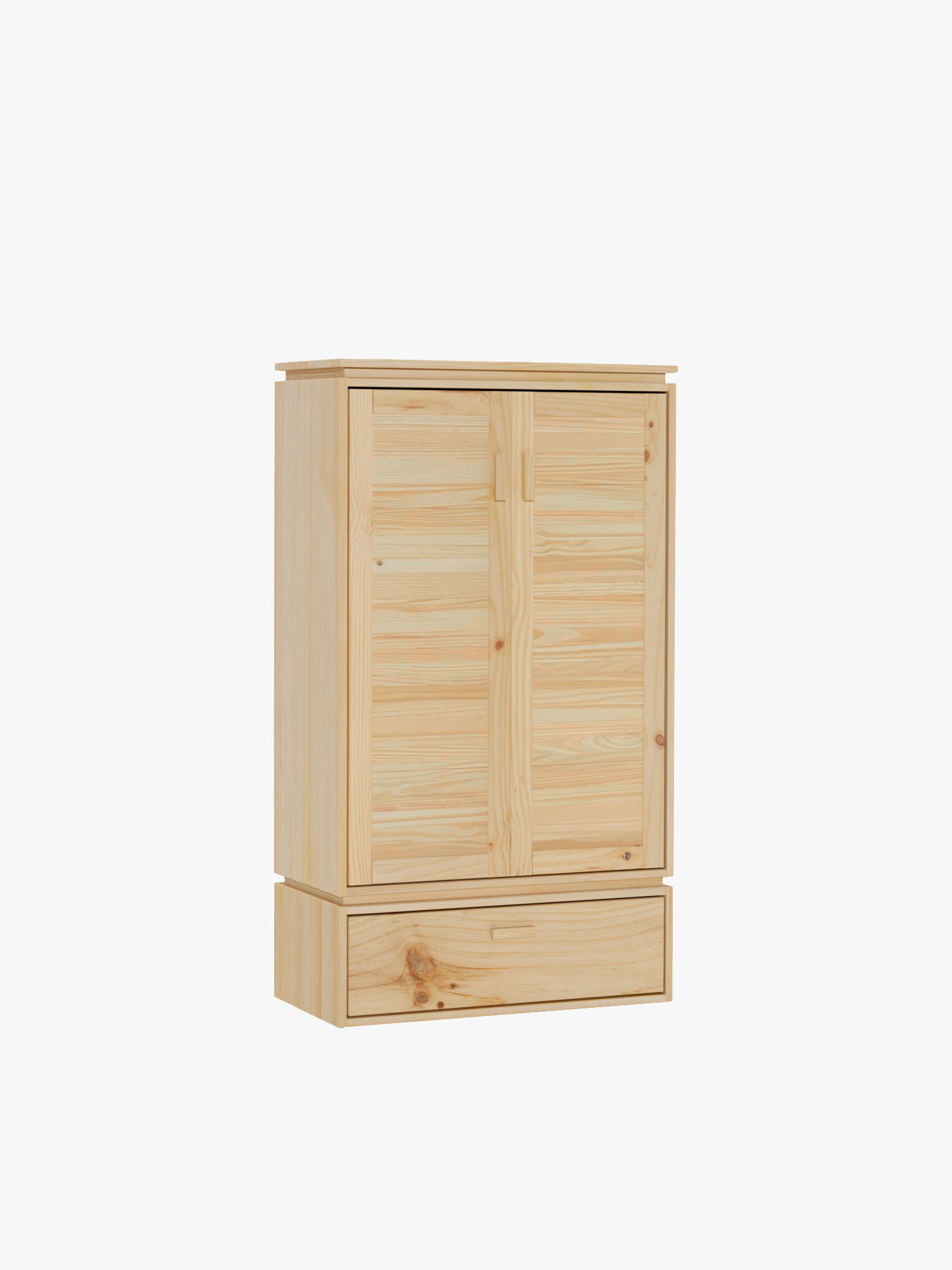 Armario bajo de madera natural con cajón inferior | LUFE