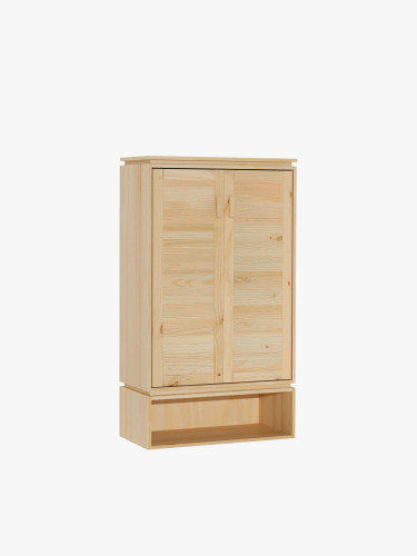 Armario zapatero de madera natural con hueco | LUFE