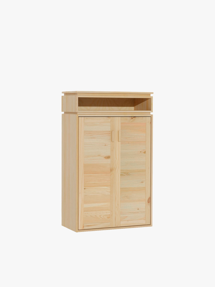 Armario para el recibidor de madera natural con hueco | LUFE