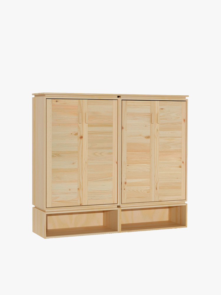 Armario zapatero doble de madera ecológica natural | LUFE