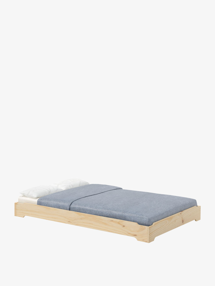 Cama MENDI de madera de suelo tipo futón 135 cm| LUFE