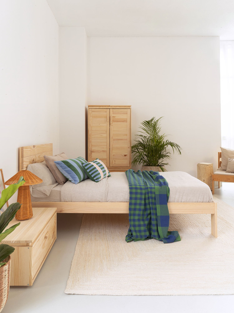 Cama TESTA individual de 105 cm de madera | LUFE 2