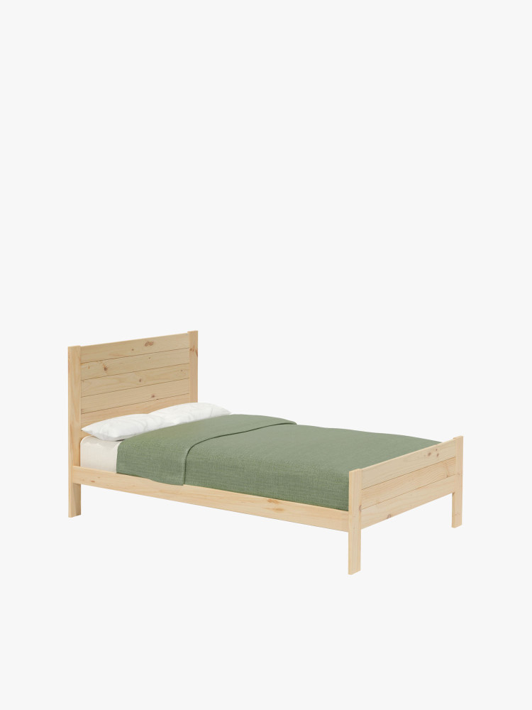 Cama 135 de madera maciza de pino estilo caserío | LUFE