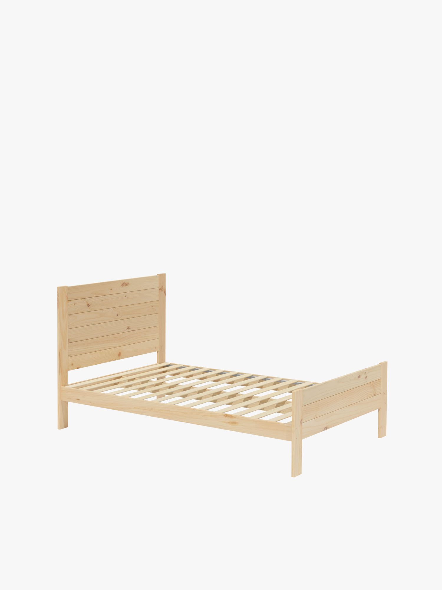 Cama 140 de madera maciza de pino estilo caserío | LUFE