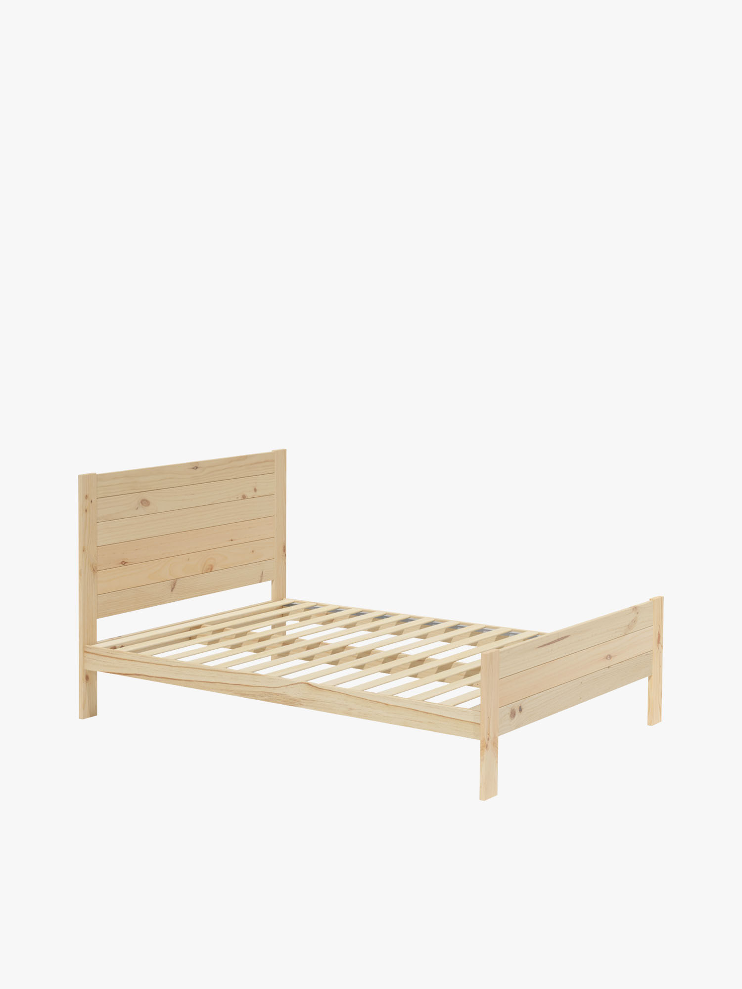 Cama 160 de madera maciza de pino estilo caserío | LUFE