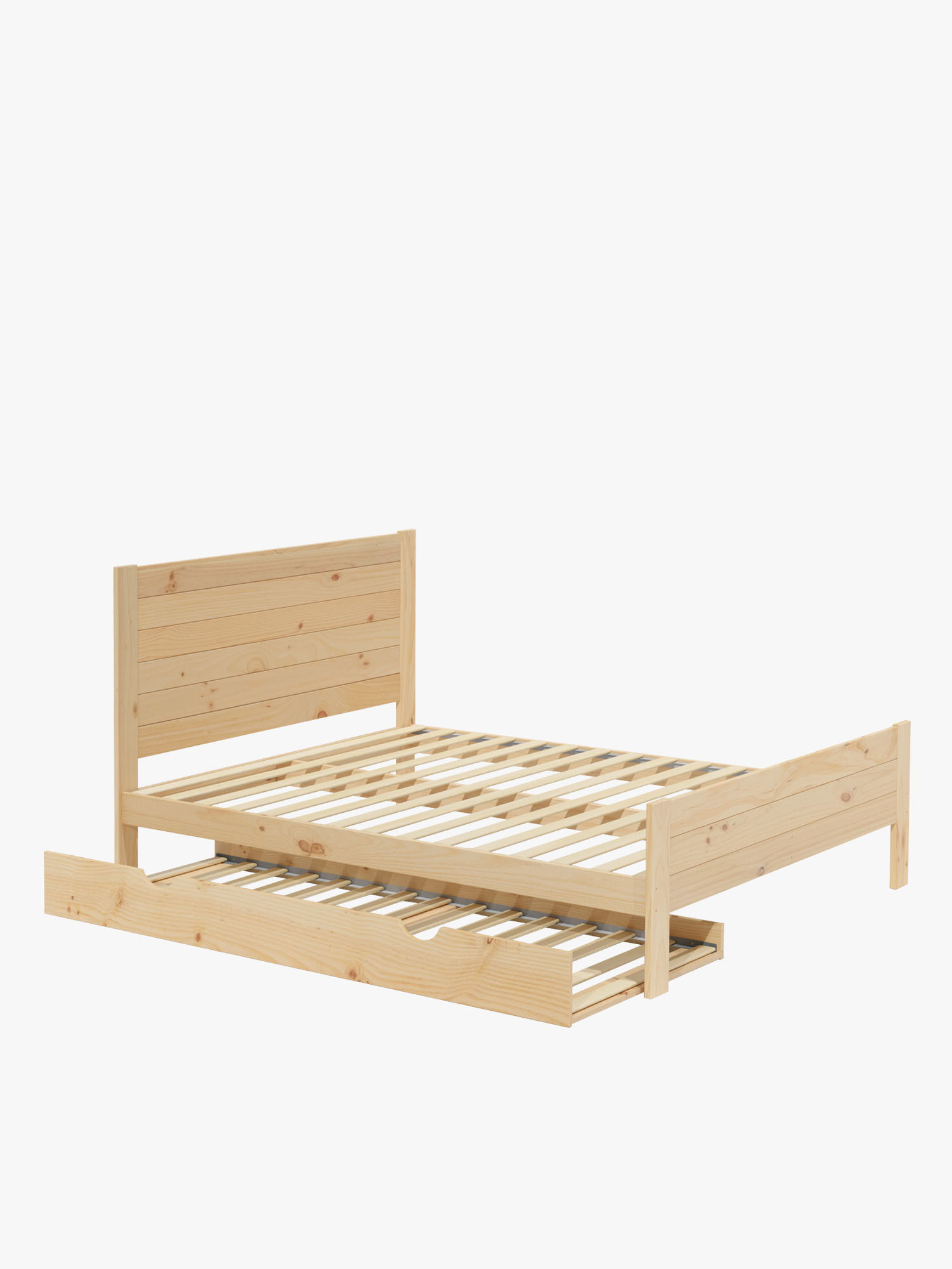 Cama 180 de madera de pino con nido estilo caserío | LUFE