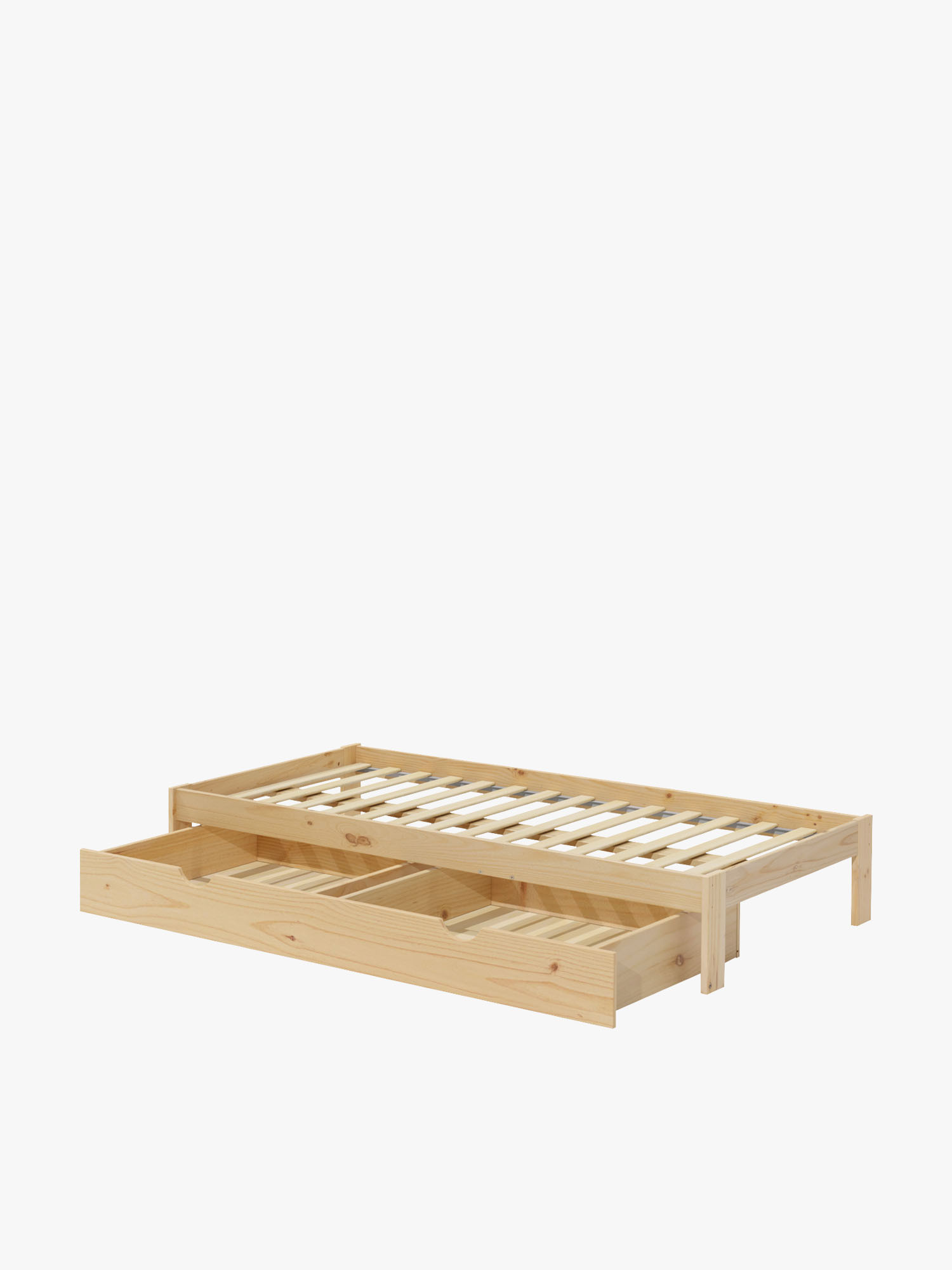 Cama 105 de madera de pino con cajón de almacenaje | LUFE