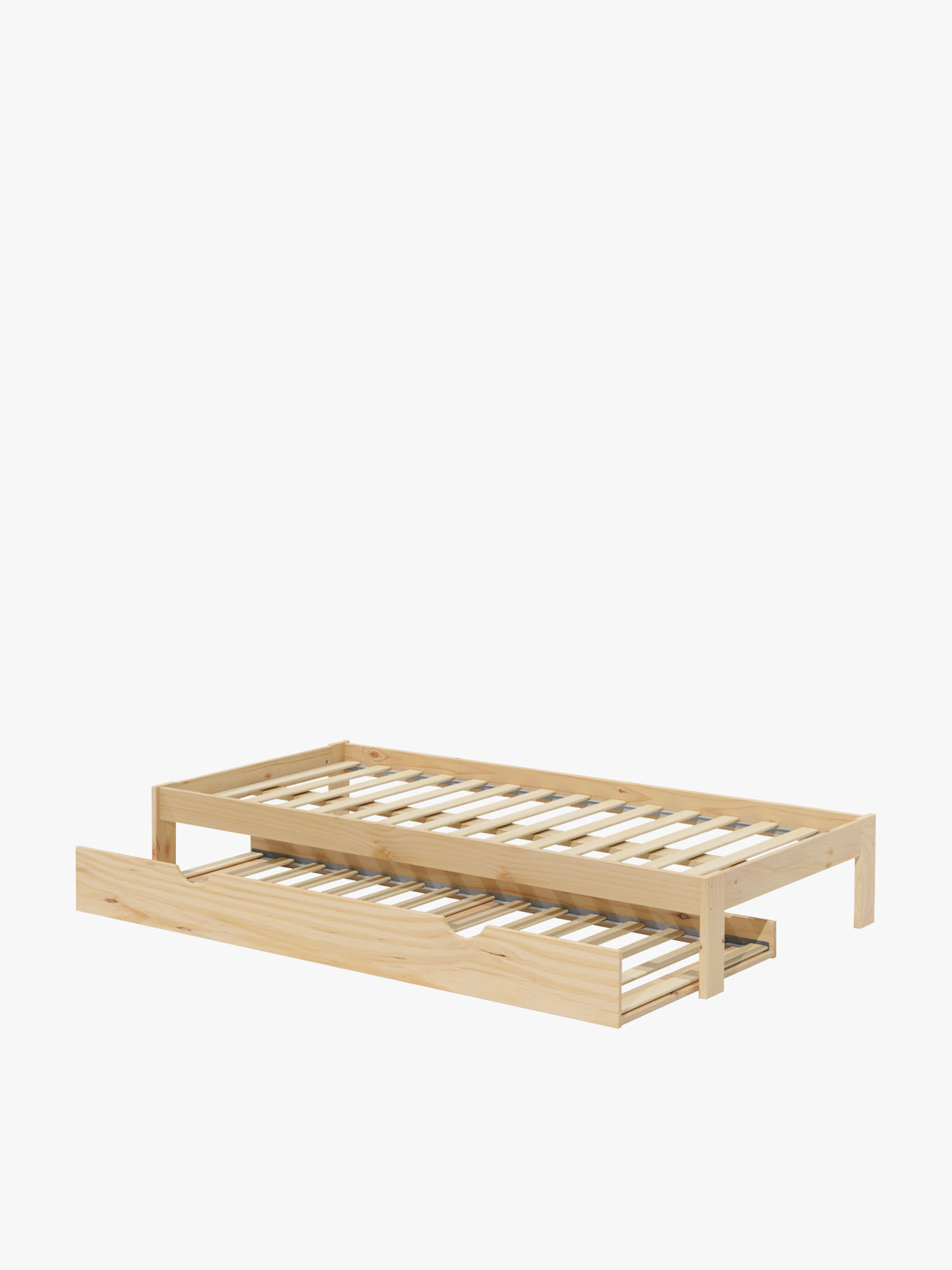 Cama 105 de madera ecológica de pino con cama nido | LUFE