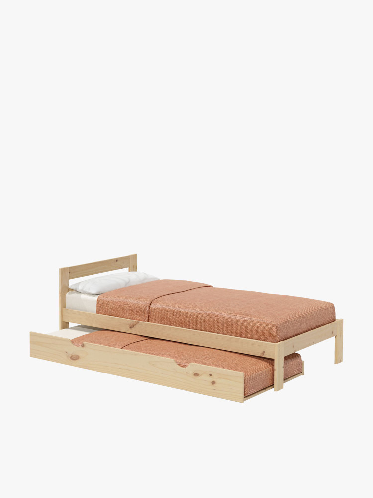 Cama nido de 105 de madera de pino natural | LUFE