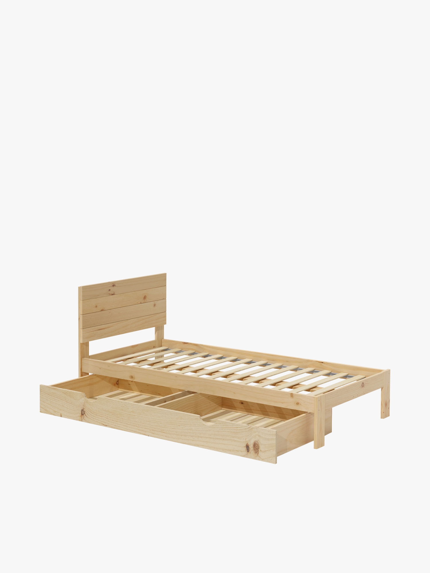 Cama individual de 105 con almacenaje y cabecero | LUFE