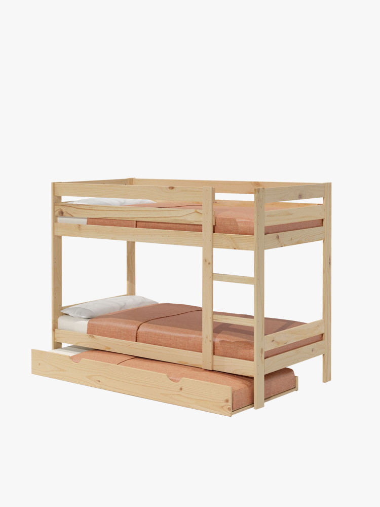 Litera triple de 105 fabricada con madera de pino | LUFE