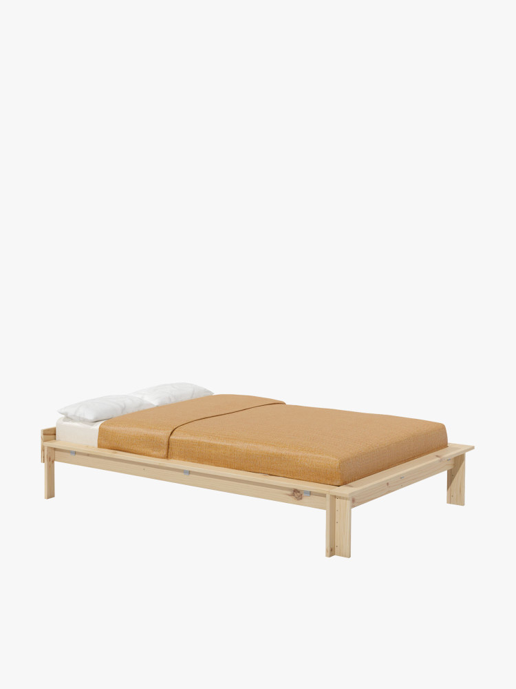 Cama doble LUR 140 cm de madera | LUFE
