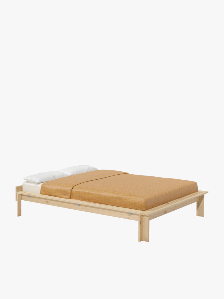 Cama doble LUR 160 cm de madera | LUFE