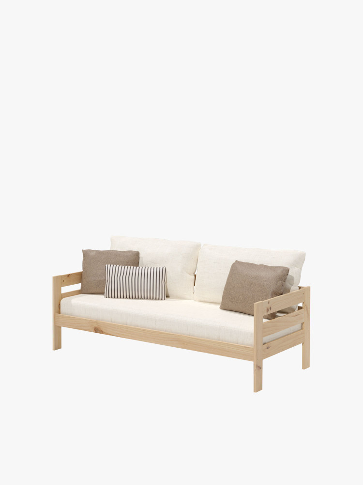 Diván 80 cm de madera con respaldo | LUFE