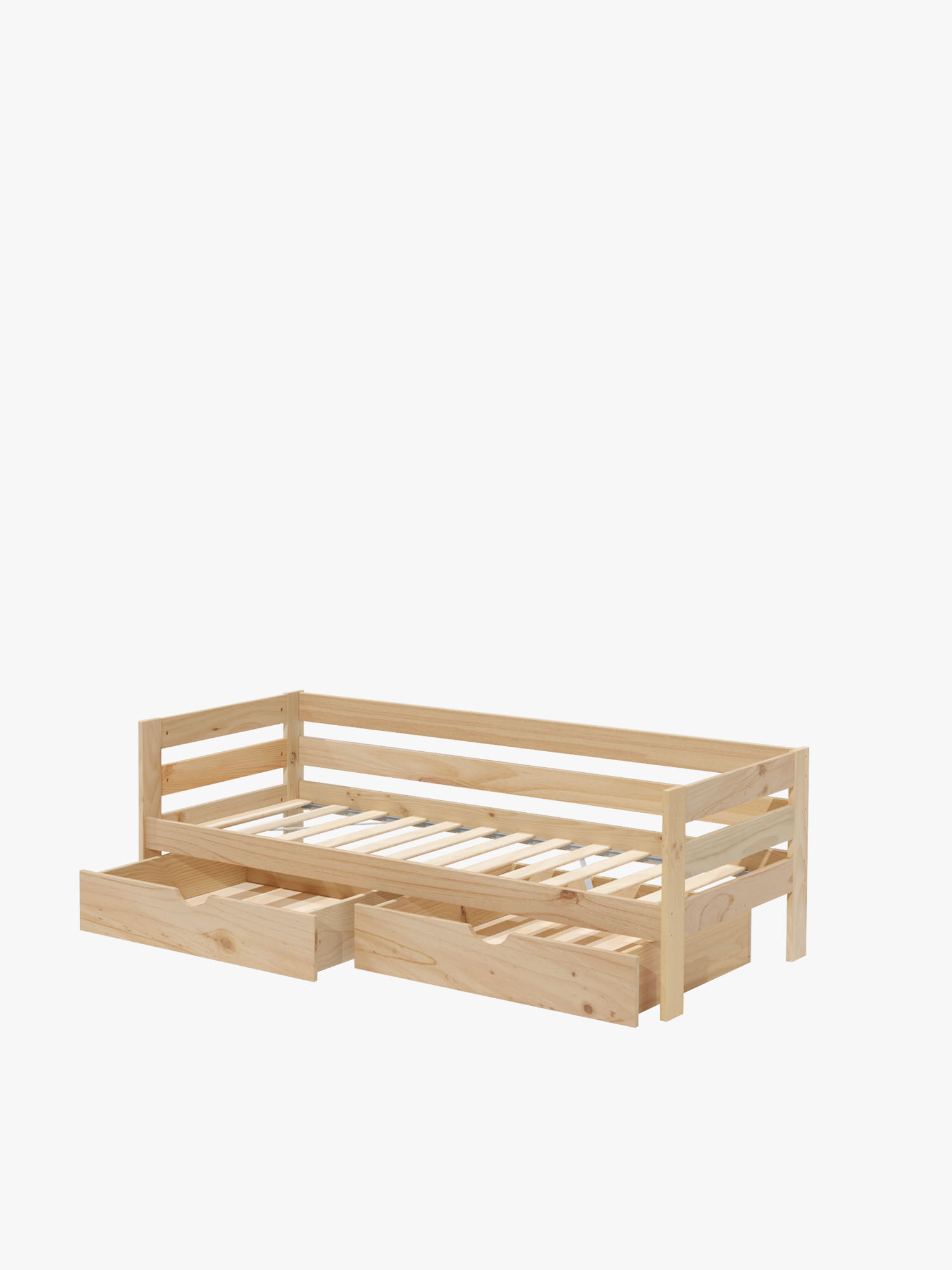 Diván individual de 90 cm de madera con cajones | LUFE