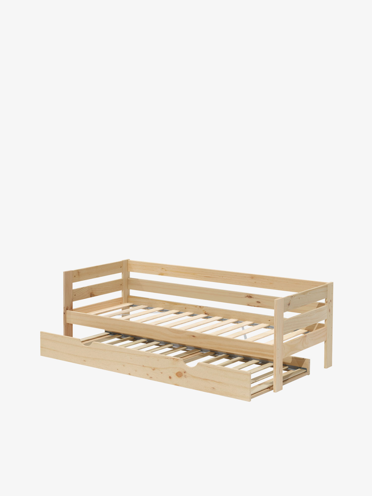 Diván individual de 90 cm de madera con cama nido | LUFE