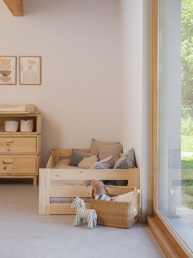Cama infantil Montessori 80 de madera natural | LUFE 2