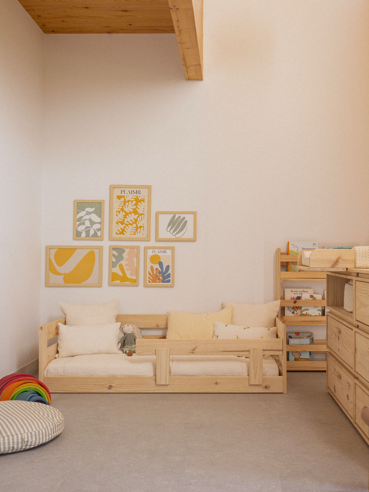 Cama infantil Montessori 70x160 de madera de pino | LUFE 2