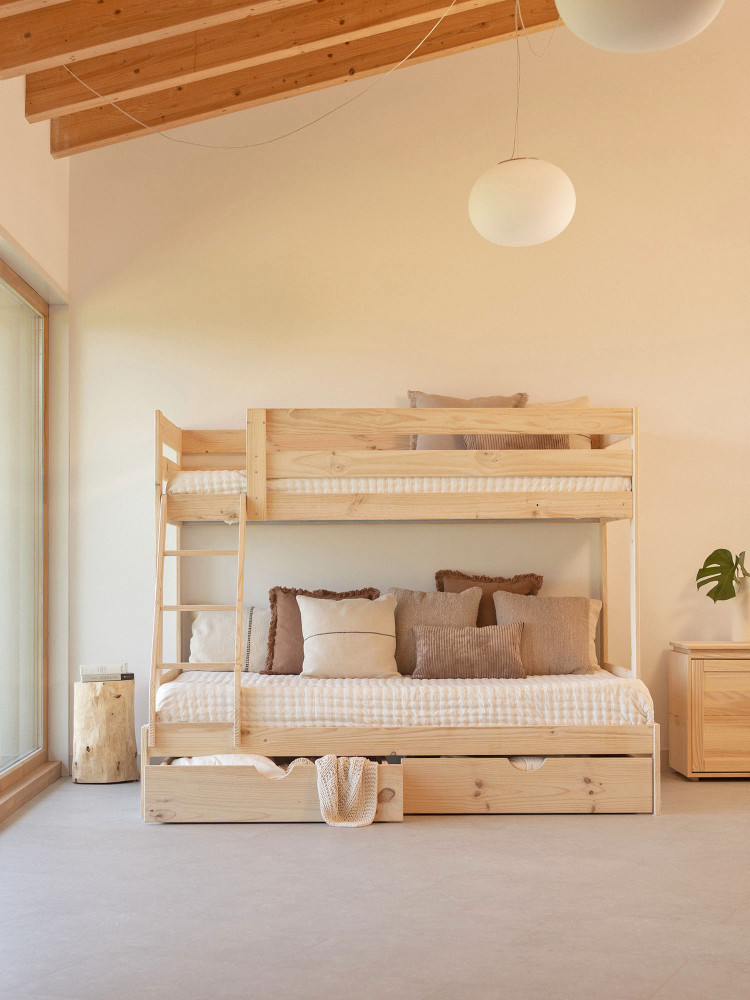 Litera triple cama 90 y 140 con cajones | LUFE 2