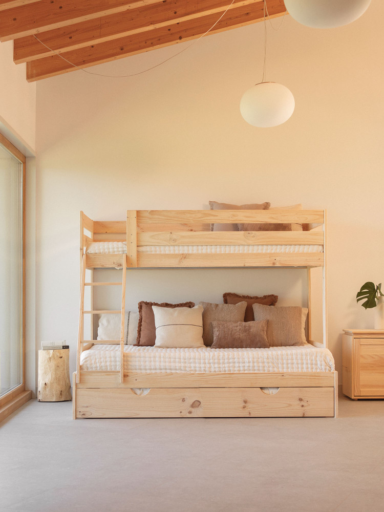 Litera triple cama 90 y 140 con cajón | LUFE 2
