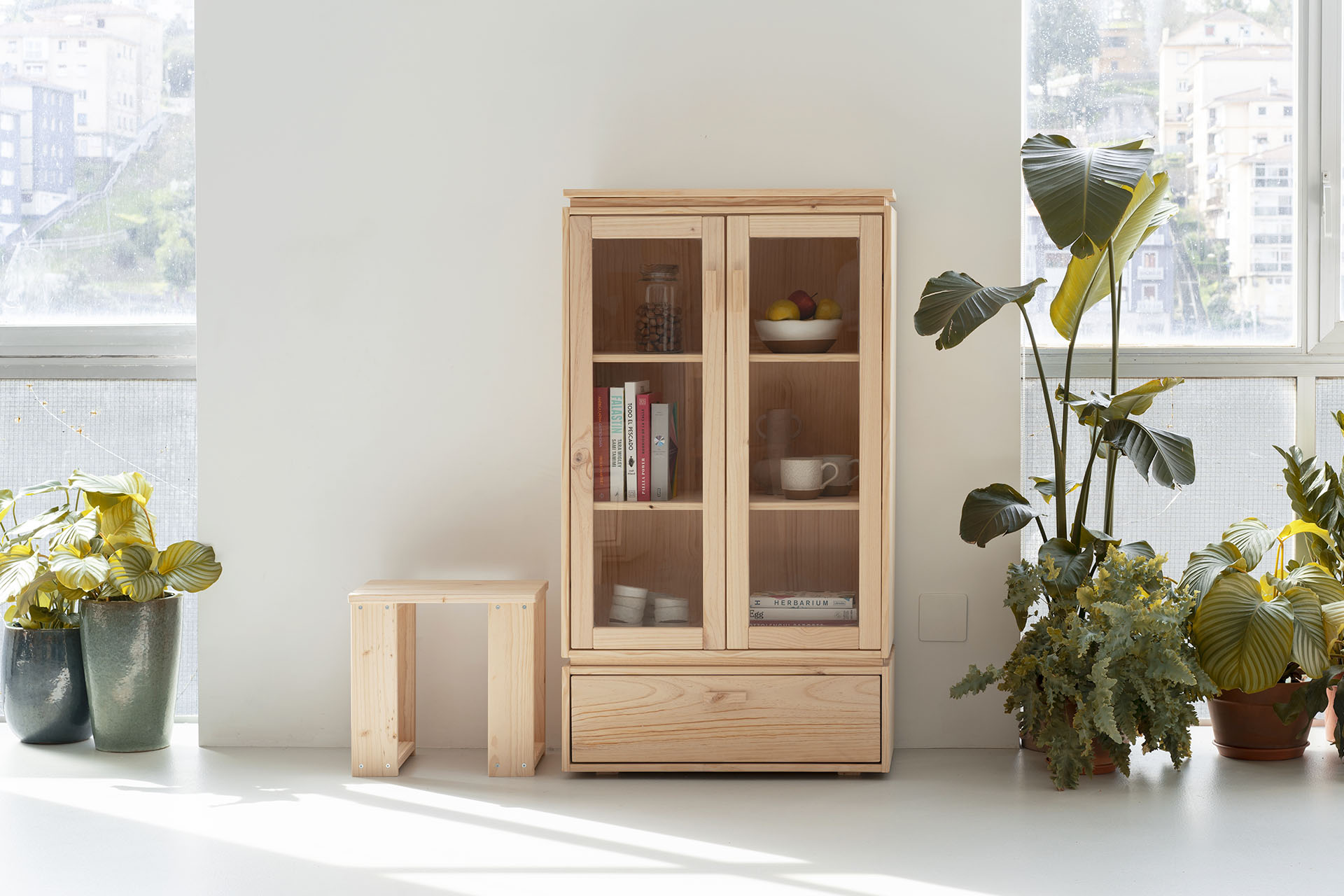 Imagen de ambiente 1 para:Vitrina modular de madera de pino