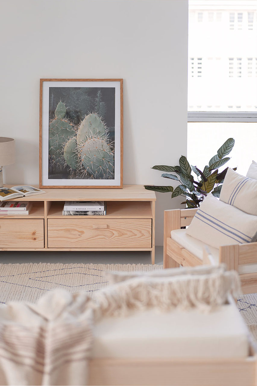 Imagen de ambiente 1 para:Mueble de tv de madera de pino