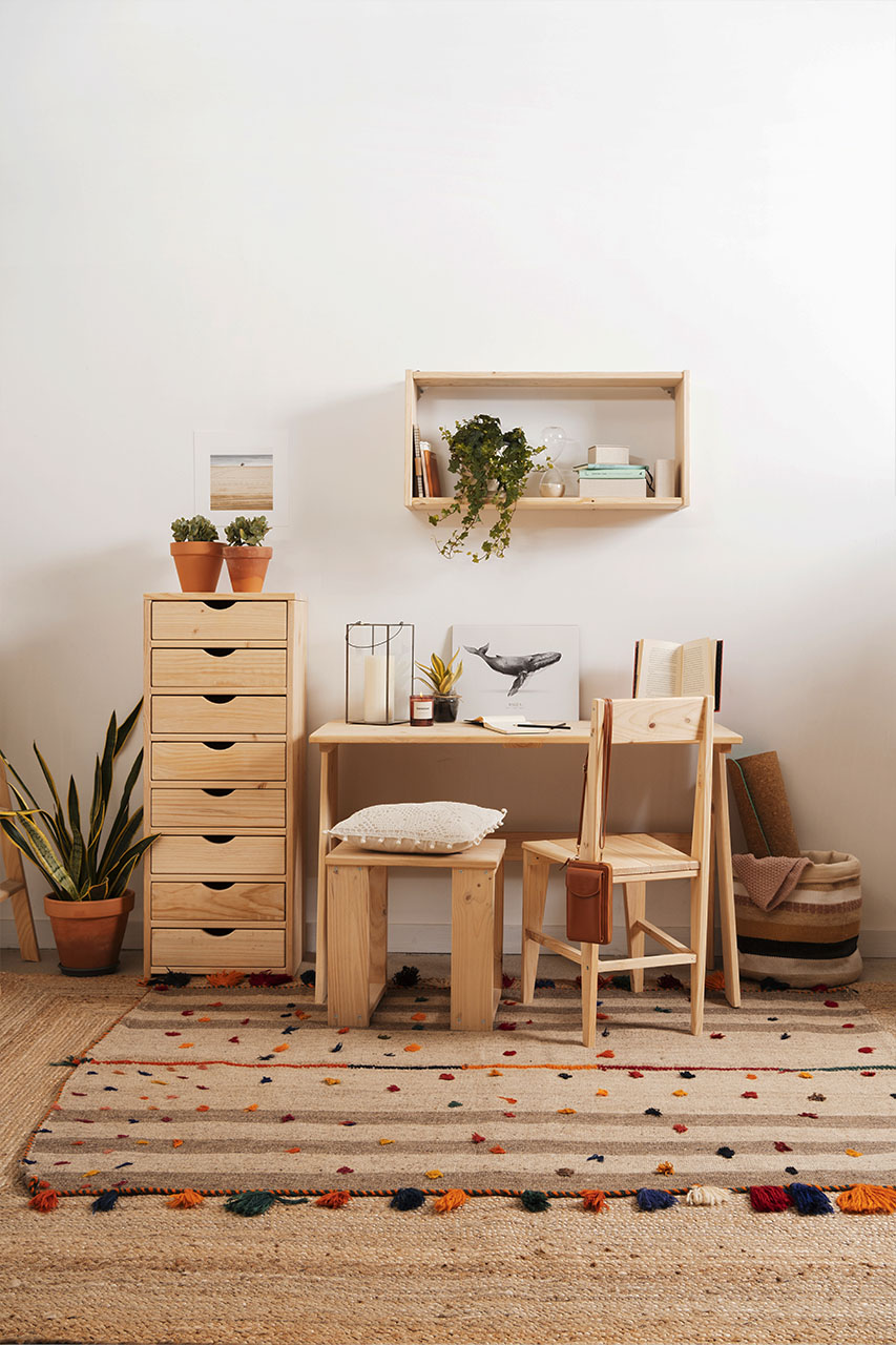 Imagen de ambiente 1 para:Estanter&iacute;a de pared de madera de pino