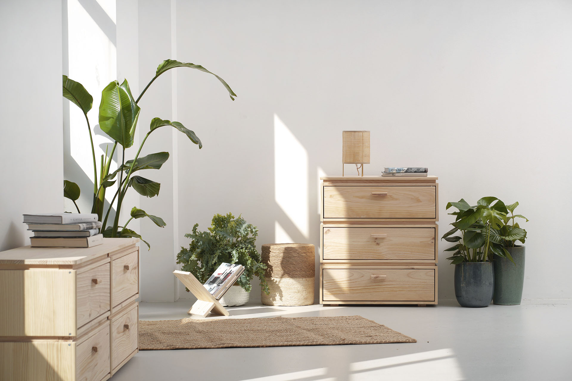 Imagen de ambiente 1 para:Cajonera modular de madera de pino