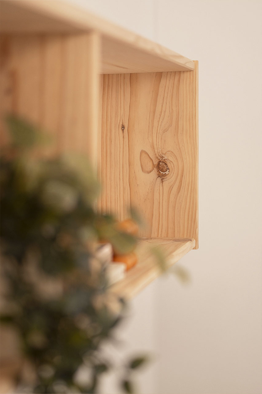 Imagen de ambiente 2 para:Estanter&iacute;a de pared de madera natural