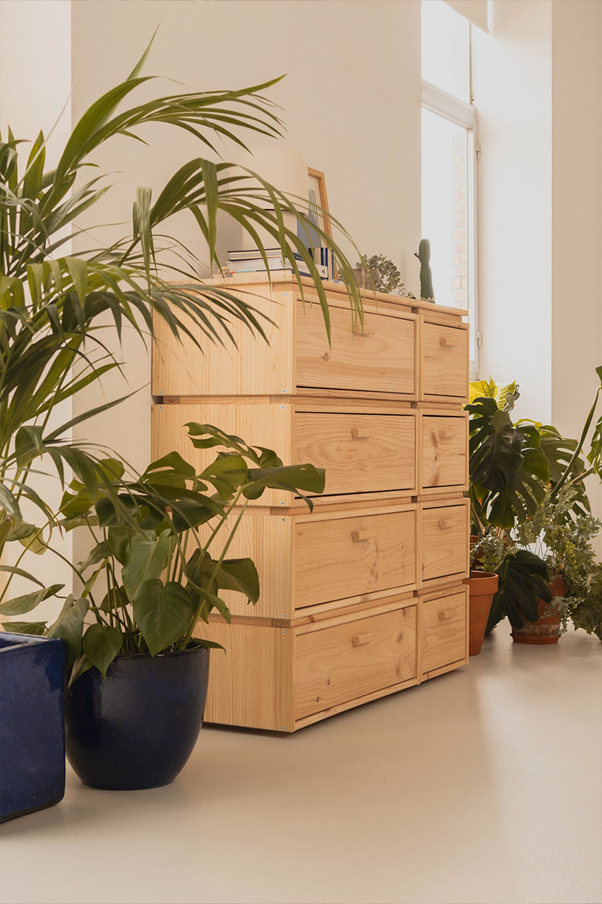 Imagen de ambiente 3 para:C&oacute;moda de madera natural